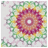 Ethnischer Blumenmandala. Stoff (Nahaufnahme)