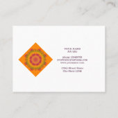 Ethnischer Blumenmandala. Visitenkarte (Rückseite)