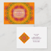 Ethnischer Blumenmandala. Visitenkarte (Vorne/Hinten)