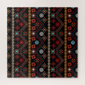 Ethnischer Boho: farbenfrohe Stämme nahtlos. Puzzle (Horizontal)