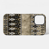 Ethnischer Boho-Grunge: Farbige Muster iPhone Hülle (Rückseite (Horizontal))