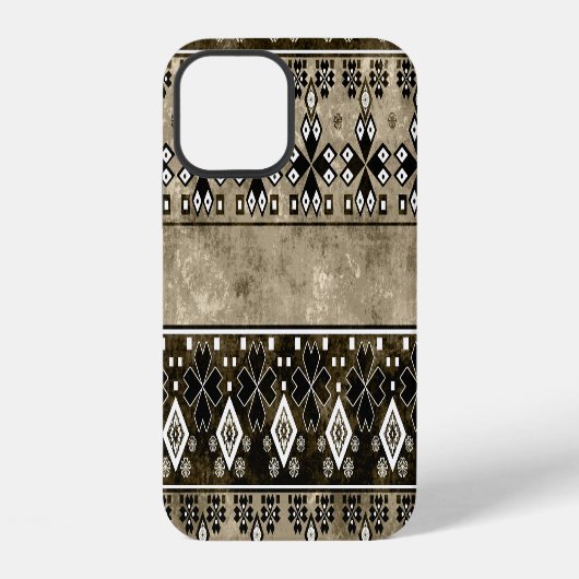 Ethnischer Boho-Grunge: Farbige Muster iPhone Hülle (Rückseite)