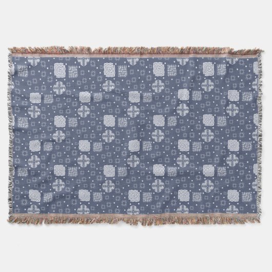 ethnischer Boho-Stil geometrisches Muster. Decke (Vorderseite)