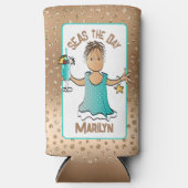 Ethnischer Cartoon Funny Sprichwort Schifffahrt Selters Dosenkühler (Vorderseite)