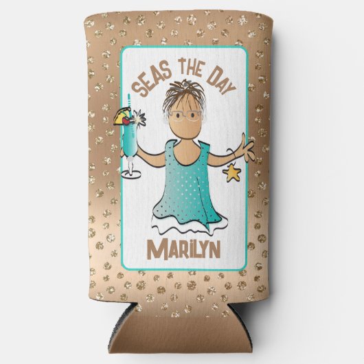 Ethnischer Cartoon Funny Sprichwort Schifffahrt Selters Dosenkühler (Vorderseite)