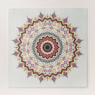 Ethnischer Dekor: Vintage-Eingeborenen-Ornament Puzzle
