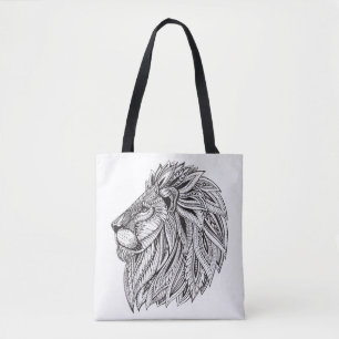 Ethnischer gemusterter Löwe-Kopf 2 Tasche