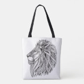 Ethnischer gemusterter Löwe-Kopf 2 Tasche (Rückseite)