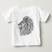 Ethnischer gemusterter Löwe-Kopf Baby T-shirt (Vorderseite)