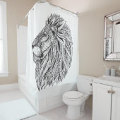 Ethnischer gemusterter Löwe-Kopf Duschvorhang (Beispiel)