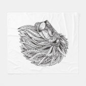 Ethnischer gemusterter Löwe-Kopf Fleecedecke (Vorderseite (Horizontal))