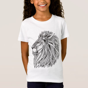 Ethnischer gemusterter Löwe-Kopf T-Shirt