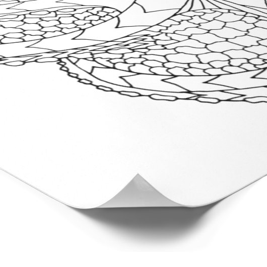 Ethnischer Gemusterter Oktopus 2 Poster (Ecke)