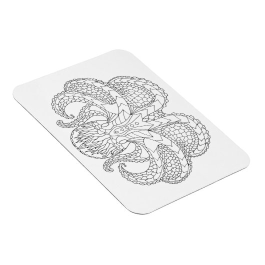 Ethnischer Gemusterter Oktopus Magnet (Rechte Seite)