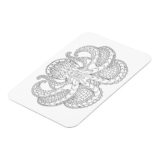 Ethnischer Gemusterter Oktopus Magnet (Linke Seite)