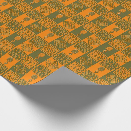 Ethnischer geometrischer Afrikaner Geschenkpapier (Ecke)