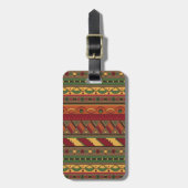 Ethnischer Hintergrund Gepäckanhänger (Vorderseite vertikal)