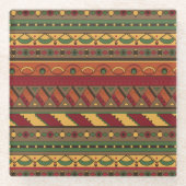 Ethnischer Hintergrund Glasuntersetzer (Vorderseite)