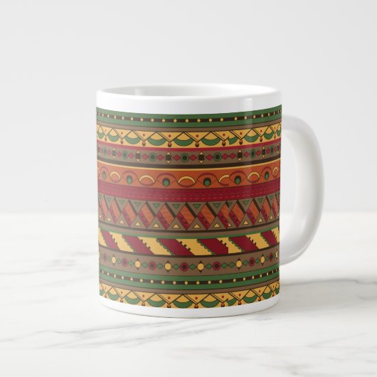 Ethnischer Hintergrund Jumbo-Tasse (Vorderseite Rechts)