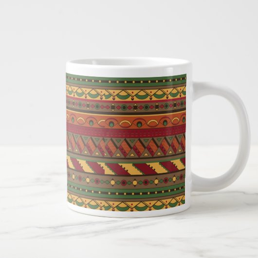 Ethnischer Hintergrund Jumbo-Tasse (Rechts)