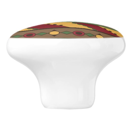 Ethnischer Hintergrund Keramikknauf (Seitenansicht)