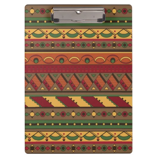 Ethnischer Hintergrund Klemmbrett (Vorderseite)