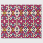 Ethnischer ikat-Zickzack Muster Hintergrund Tradit Geschenkpapier (Flach)