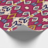 Ethnischer ikat-Zickzack Muster Hintergrund Tradit Geschenkpapier (Ecke)