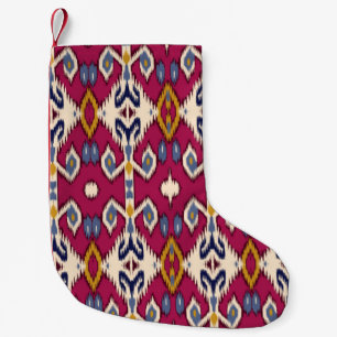 Ethnischer ikat-Zickzack Muster Hintergrund Tradit Kleiner Weihnachtsstrumpf