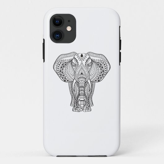 Ethnischer indischer Elefant Case-Mate iPhone Hülle (Rückseite)