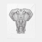 Ethnischer indischer Elefant Fleecedecke (Vorderseite)