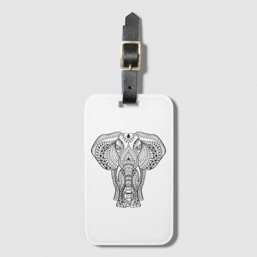 Ethnischer indischer Elefant Gepäckanhänger (Vorderseite Vertikal)