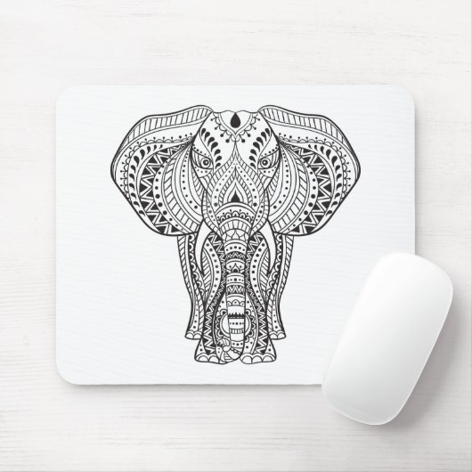 Ethnischer indischer Elefant Mousepad (Mit Mouse)