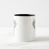 Ethnischer indischer Elefant Zweifarbige Tasse (Mittel)