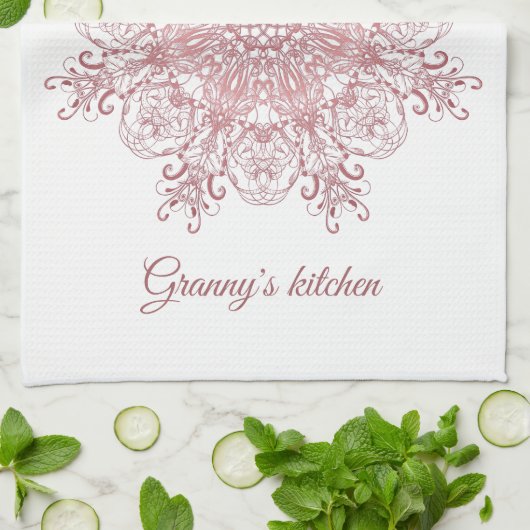 Ethnischer korallenroter Mit Blumenmandala. Handtuch (Gefaltet)