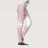 Ethnischer korallenroter Mit Blumenmandala. Leggings (Rechts)