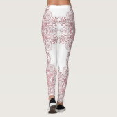 Ethnischer korallenroter Mit Blumenmandala. Leggings (Rückseite)