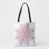 Ethnischer korallenroter Mit Blumenmandala. Tasche (Vorderseite)