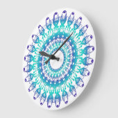 ethnischer Mandala. Große Wanduhr (Winkel)