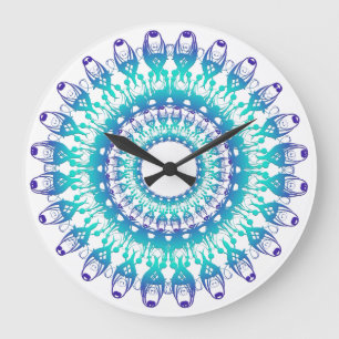 ethnischer Mandala. Große Wanduhr