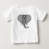 Ethnischer Muster-Elefant Baby T-shirt (Vorderseite)