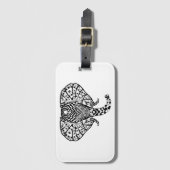 Ethnischer Muster-Elefant Gepäckanhänger (Vorderseite Vertikal)