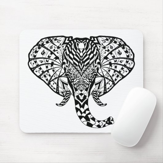 Ethnischer Muster-Elefant Mousepad (Mit Mouse)