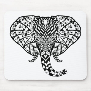 Ethnischer Muster-Elefant Mousepad