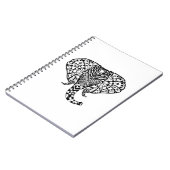 Ethnischer Muster-Elefant Notizblock (Linke Seite)