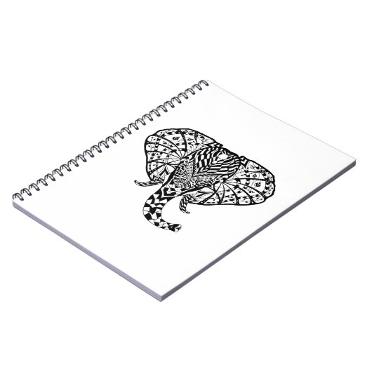 Ethnischer Muster-Elefant Notizblock (Linke Seite)