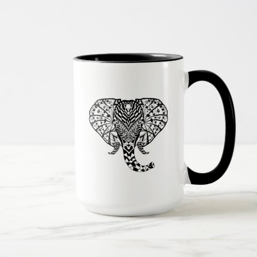 Ethnischer Muster-Elefant Tasse (Rechts)