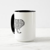Ethnischer Muster-Elefant Tasse (Vorderseite Links)