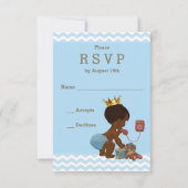 Ethnischer Prinz, der nur ruft, um zu sagen, bitte RSVP Karte (Rückseite)