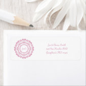 Ethnischer Retro-Blumenrosa Mandala (Insitu)